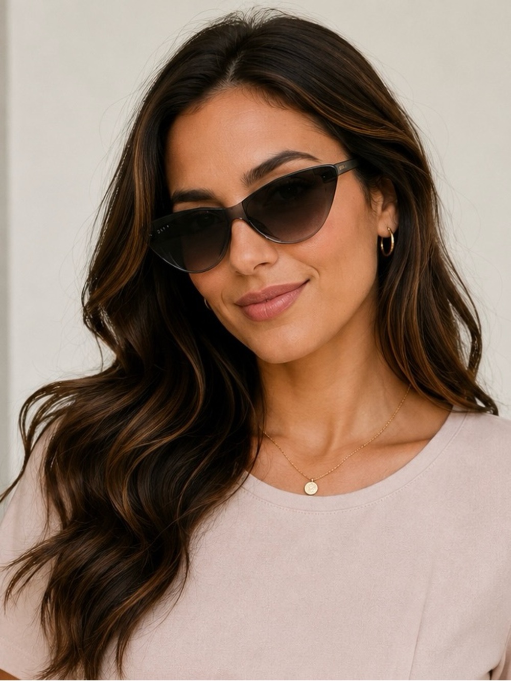 Diff Eyewear Gray Gradient Shield Sunglasses Women’s‎